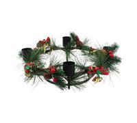 PRETYZOOM Christmas Iron Candle Holder with 4 Cups, Ring Shape Metal Candlestick for Living Spaces and Cozy Corners, Brings a Festive Glow and Features a Refined Silhouette for Xmas Table