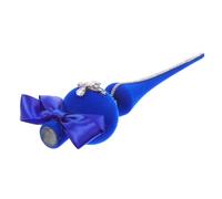 PRETYZOOM Christmas Tree Rhinestone Topper Bowknot Decoration Christmas Tree Finial Topper Xmas Party Favour Blue Flocking Cloth
