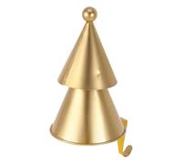 PRETYZOOM Christmas Tree Stocking Holder Gold Metal Hook Non-Slip Weighted Fireplace Mantel Hanging Hook Festive Decorative Stocking Hanger for Holiday Home Decor
