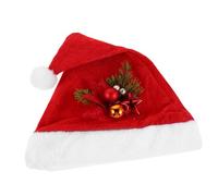 PRETYZOOM Classic Red Santa Hat for Adults Plush Christmas Beanie for Men Women Festive Holiday Party Headwear with Eye-catching Design Versatile Christmas Caps for Office Family