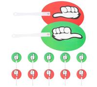 PRETYZOOM Classroom Voting Paddles 12Pcs Green Red Portable Handheld Tools for Student Feedback and Teacher Interaction in School Events