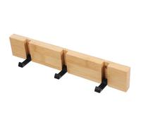 PRETYZOOM Coat Rack Space-Saving Design Wall Mounted with 3 Wooden Hooks Foldable Easy Installation for Clothes and Bags Suitable for Living Room Behind Doors