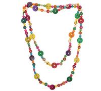 PRETYZOOM Colorful Bohemia Necklace Handcraft Weaving Pendent Vintage Multilayer Jewelry Coconut Shell Bead Necklace Present Ornaments for Women Girl Lady