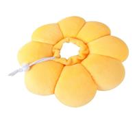 PRETYZOOM Comfortable and Cat Shape Collar Flower Cotton for Recovery Protective Soft Anti-licking Multi-purpose Yellow Pet Dogs Cats