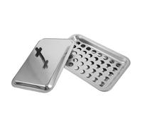 PRETYZOOM Communion Plate and Cover 40-hole Covered Cup Holder Stainless Steel Silver Spill-proof Reusable for Church Worship and Indoor and Outdoor Mass Services