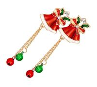 PRETYZOOM Creative Christmas Bell Brooch Pin for Clothes and Backpacks, Alloy and Rhinestone Material, Decorative and Sturdy Lapel Pin for Holiday Parties and Daily Life