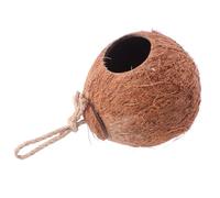 PRETYZOOM Creative Coconut Shell Bird Nest House for Small Pets and Finches Providing Sheltered and Private Nesting with Hollow Natural Coconut Material as Photography Prop Or Front Yard