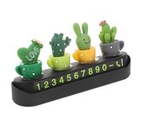 PRETYZOOM Creative Cute Temporary Parking Plate for Car Dashboard, Vehicle Mobile Phone Holder Made of Plastic, Easy to Use for Temporary Parking and Moving Car Situations