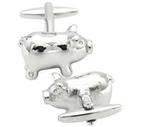PRETYZOOM Creative Pig Shaped Cuff Links Unique Funny Mens Suit Accessories with Excellent Craftsmanship and Smooth Workmanship Made of Copper for Men for Anniversary or Concert Wear