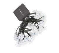 PRETYZOOM Creative Solar Powered LED Lotus String Light Double Layer Hanging Pendant for Outdoor Festival Garden Patio Bar Hotel and Home Decoration