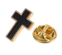 PRETYZOOM Cross Golden Unisex Copper Brooch Pin with Smooth Finish and Lasting Brightness Religious Lapel Pin Stylish Crucifix Accessory Gender Neutral for Church Events and Baptism Gifts