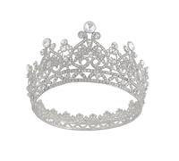 PRETYZOOM Crystal Headband Crown Creative High Toughness Fixed Ring at Both Ends for Bridesmaids Women Elegant Bridal Festival Hair Accessories