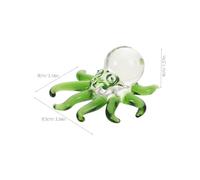 PRETYZOOM Crystal Octopus Figurine Miniature Animal Ornament Vibrant Green Crystal Sculpture for Home Office Tabletop Decor Unique Sea Animal Art