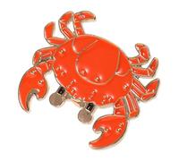 PRETYZOOM Cute Crab Brooch Pin with Fine Detailing, Versatile Accessory Orange Alloy Cartoon Lapel Pin for Women for Holiday Parties and Daily Wear