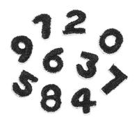PRETYZOOM Decorative Repair Patches Black Suitable for Costume Accessories 10pcs Iron-on Number Patches 0-9 Embroidered Cloth Appliques Easy to Store for Backpacks and Books