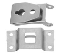 PRETYZOOM Detachable Headlamp Mounting Clips for Hard Hat, Stainless Steel Helmet Light Holder Secure Grip and Universal Helmet Compatibility, for Mining and Night Shifts, Silver Bracket