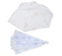 PRETYZOOM Dish Cover 2pcs Lace Pop-up Vegetable Protector Foldable Food Dust Fly Screen for Outdoor Parties