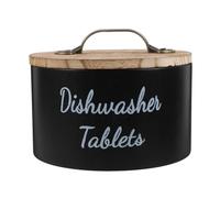 PRETYZOOM Dishwasher Storage Box Holder Washing Machine Dispenser Container Rustic Laundry Pod Laundry Laundry Pod Keeper Laundry Pod Tray Laundry Bucket Black Wood