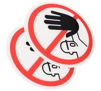 PRETYZOOM Do Not Warning Sign Sticker Adhesive 2pcs Safety Label Decal Pvc Material Visible from Far for Construction Site and Outdoor Use