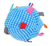 PRETYZOOM Dog Squeaky Ball for Puppies and Small Dogs with Built-in Bell Plush Material Blue Interactive Teething and Owner-pet Interaction