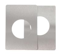 PRETYZOOM Door Lock Reinforcement Plate Easy to Install Stainless Steel 2pcs with Rounded Corners Safe Repair Strike Plate for Front Door Reinforcement