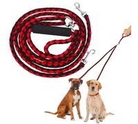 PRETYZOOM Double-headed Dog Training Leash for Outdoor Use, Sturdy Hand-braided Rope Made of Pp and Rope, Easy to Wear and Remove Pet Lead for Walking and Training