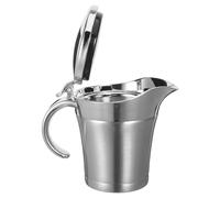 PRETYZOOM Double Insulated Gravy Boat Stainless Steel Pitcher Thermal Sauce Jug for Serving Gravy Steak Sauce Pitcher 450ml