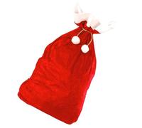 PRETYZOOM Drawstring Bag Gift Packaging Bag Christmas Packaging Red Flannel for Festive Xmas Santa Claus Candy Present Sack Sweet and Cookie
