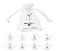 PRETYZOOM Drawstring Lavender Sachets Empty Organza Bags Small Mesh Pouches for Herbs Spices Jewelry Storage and Fragrance Pouch