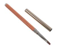 PRETYZOOM Dual-ended Brown Magnetic Art Functionality Nail Pen with and Comfortable Grip Elegant Wood and Aluminum Design Precise Nail Painting for