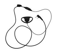 PRETYZOOM Dual-hole 130cm Wire Length Intercom Earpiece Headset with Pu Material Hands Free and Private Conversation Features, Suitable for Warehouses and Mountain Fields