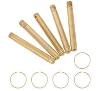 PRETYZOOM Ear Wax Removal Spoon Japanese Style 5pcs Metal Portable with Key Ring Nonirritating Gentle Touch Earwax Cleaner Reusable Ear Tool for Home Use and Travel