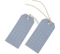 PRETYZOOM Earring Display Cards Organizer 2Pcs PU Leather Blue Hanging Jewelry Holder for Retail and Personal Use