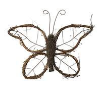 PRETYZOOM Easter Rattan Wreath Butterfly Shaped Wreath Garland Natural Grapevine Wreath Forms Floral Hoops Wire Wreath Rings DIY Vine Wreath Decorations for Spring Party