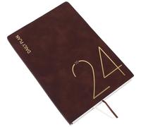 PRETYZOOM Efficient Schedule Plan Pad Brown Daily Planner Notepad for Work Study Lesson Plans School Calendar Organizer