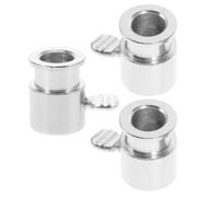 PRETYZOOM Electric Automatic Rotisserie Spit Rod Stopper Bbq Grill Accessory 3pcs Iron Silver for Outdoor Grilling Picnic Camping