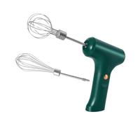 PRETYZOOM Electric Egg Beater Hand Mixer Dual Heads Green Multi-function Household Kitchen Whisk for Baking Cake and Latte