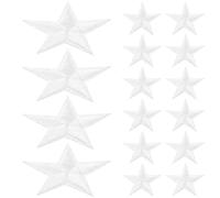 PRETYZOOM Embroidered Patches to Hide Torn Spots 20pcs Star-Shaped Iron-on Polyester Decorative Hat Patches for Clothes and Hair Accessories for Home and Shopping Mall Use
