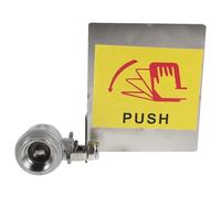 PRETYZOOM Emergency Eyewash Station Valve 1/2 Inch Dn15 Push Operated Ball Valve with 1/2 Inch Female Thread Metal Construction for Safety Shower and Eyewash Station in Chemical Plant