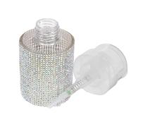 PRETYZOOM Empty White Push down Pump Bottle for Nail Polish Remover and Makeup Remover Liquid, Plastic Refillable Dispenser Container for Home and Salon Use