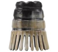 PRETYZOOM Ergonomic Natural Ox Horn Scalp Massager Comb Meridian-Focused Structure for Improved Well Being, Black Scalp Guasha Tool Suitable for Men and Entire Family