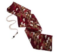 PRETYZOOM Ethnic Style Adjustable Flute Dust Cover Bag in Red with Cloud Pattern, Protective Flute Storage Pouch for Wind Instruments, Lightweight Music Instrument Accessory for Travel