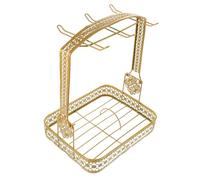 PRETYZOOM European Style Coffee Cup Rack with Saucer Organizer Stand Stable Mug Holder for Kitchen Countertop Multi Use Coffee and Tea Cup Display with Wide Base for Plates and Dishes