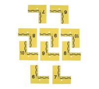PRETYZOOM Evidence Markers 10pcs Yellow with Scale Ruler Plastic