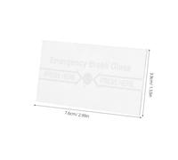 PRETYZOOM Fire Alarm Switch Plate Cover 8Pcs Emergency Glass Replacement for Manual Call Point Heat Resistant Breakable Glass in Office and Public Spaces
