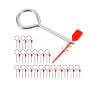 PRETYZOOM Fire Extinguisher Replacement Pull Pins Sturdy Fire Equipment Lock Pins 20 Sets with Iron and Plastic Material for Managing and Maintaining