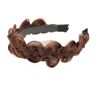 PRETYZOOM Fishbone Braid Headband Teeth Braided Headband for Women Soft Curly Hair Accessory for Party Wear