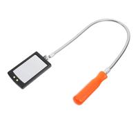 PRETYZOOM Flexible LED Inspection Mirror 360° Swivel Vehicle under Car Mechanic Tool with Bendable Square Reflective Head 20×63Cm for Automotive and Workshop Use