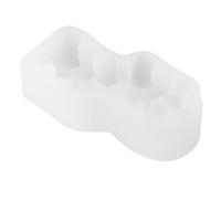 PRETYZOOM Flexible Silicone Scented Candle Mold for DIY Candle Making, Reusable White Mold to Decorate Your Home with Creative and Unique Floral Design