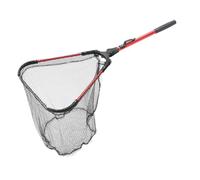 PRETYZOOM Foldable Fishing Landing Net with Aluminum Alloy Frame Telescopic Hand Net with Non-slip Handle for River Lake Aquarium and Pool Use Lightweight Portable